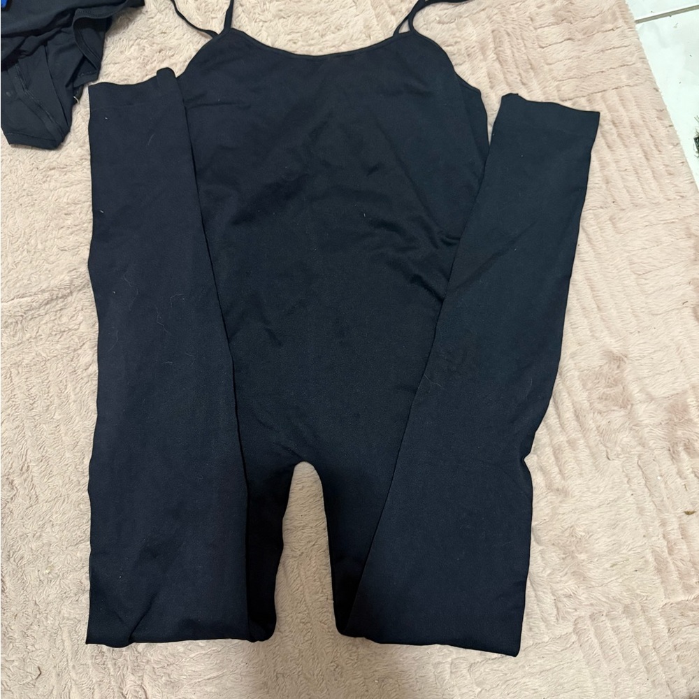 Chic Black Spaghetti Strap Jumpsuit